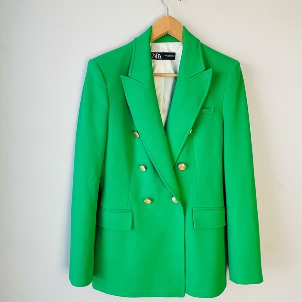 Zara | Green Blazer | Suit Jacket
